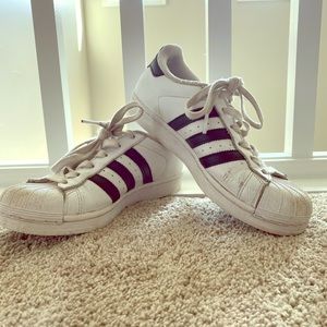 White and Black Adidas Shoes